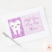 Niedlicher Stand - Lila benutzerdefinierte Textkle Rechteckiger Aufkleber (Umschlag)