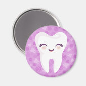 Niedlicher Stand - Lila Magnet (Vorderseite/Rückseite)