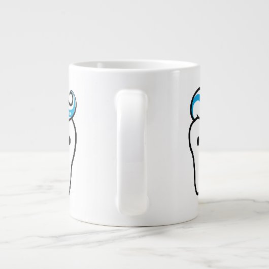 Niedlicher Stand mit Toothpaste Jumbo-Tasse (Rückseite)