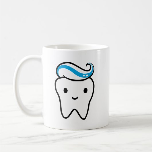 Niedlicher Stand mit Toothpaste Kawaii Molar Kaffeetasse (Links)