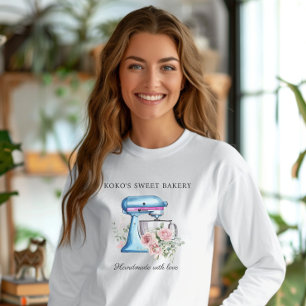 Niedlicher Stand Mixer Bäckerei Mitarbeiter T - Sh Tri-Blend Shirt