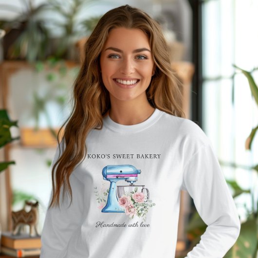 Niedlicher Stand Mixer Bäckerei Mitarbeiter T - Sh Tri-Blend Shirt