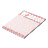 Niedlicher Stand - rosa, benutzerdefinierter Edito Notizblock (Rotiert)