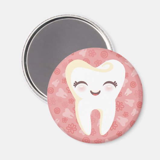 Niedlicher Stand - rosa Magnet (Vorderseite/Rückseite)