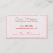 Niedlicher Stand - rosa Personalisierte Visitenkar Visitenkarte (Rückseite)