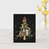 Niedlicher Standard Poodle Dog Weihnachtsbaum Gesc Karte (Gelbe Blume)