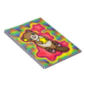 Niedlicher Star Otter mit Rainbow Psychedelic Colo Notizblock (Rechte Seite)