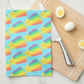 Niedlicher Star-Regenbogen Geschirrtuch (Viertel Falte)