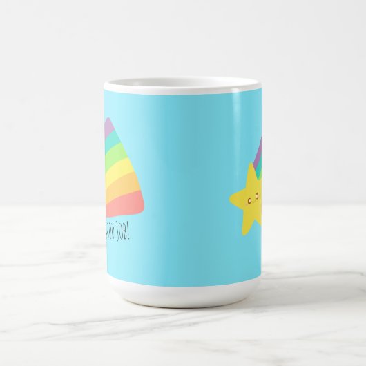 Niedlicher Star-Regenbogen Kaffeetasse (Mittel)