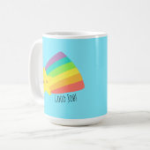 Niedlicher Star-Regenbogen Kaffeetasse (Vorderseite Links)