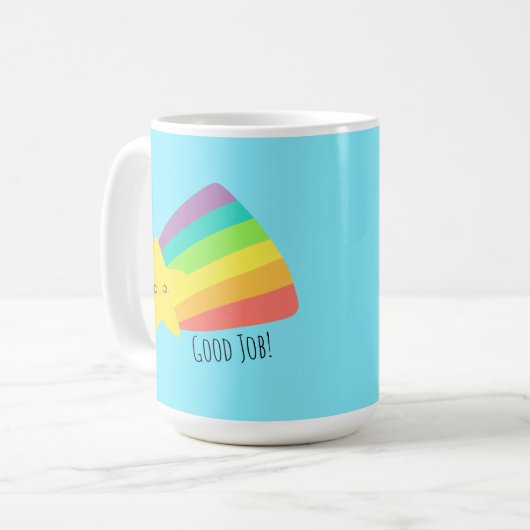 Niedlicher Star-Regenbogen Kaffeetasse (Vorderseite Links)