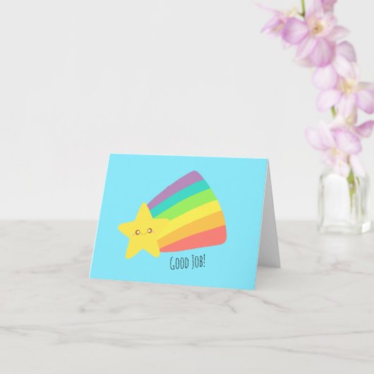 Niedlicher Star-Regenbogen Karte (Orchidee)