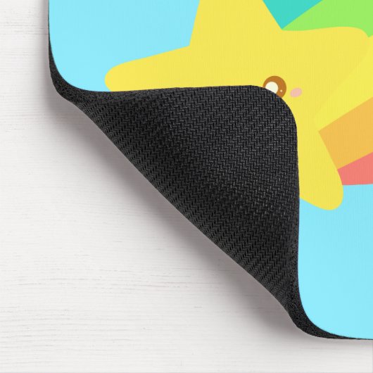 Niedlicher Star-Regenbogen Mousepad (Ecke)