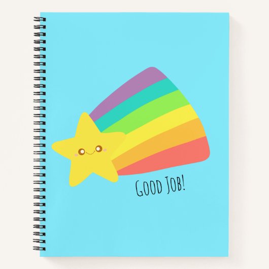 Niedlicher Star-Regenbogen Notizblock (Vorderseite)