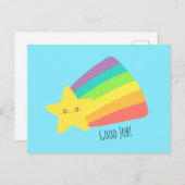 Niedlicher Star-Regenbogen Postkarte (Vorne/Hinten)