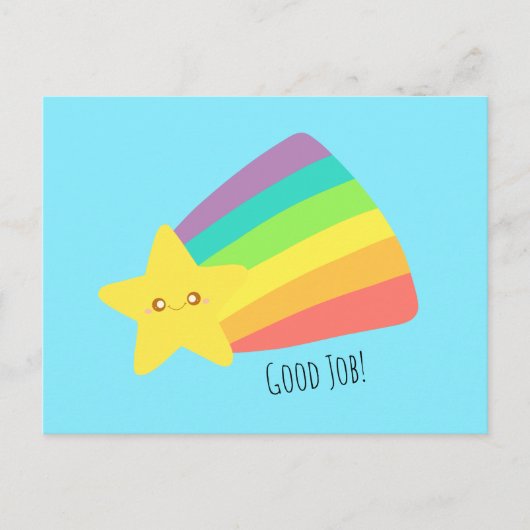 Niedlicher Star-Regenbogen Postkarte (Vorderseite)