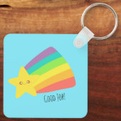 Niedlicher Star-Regenbogen Schlüsselanhänger (Rückseite)