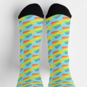 Niedlicher Star-Regenbogen Socken (Oben)