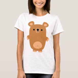 Niedlicher starker Cartoon-Bärn-Frauen-T - Shirt