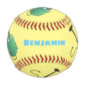 Niedlicher Staubsauger Cartoon Spaß Baseball (Rückseite)