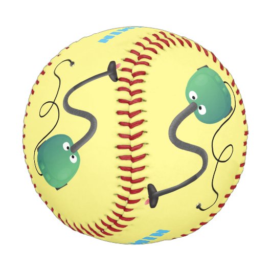 Niedlicher Staubsauger Cartoon Spaß Baseball (Schrägansicht)