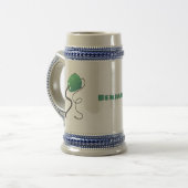 Niedlicher Staubsauger Cartoon Spaß Bierglas (Vorderseite Links)