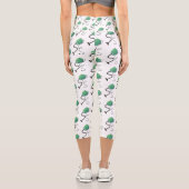 Niedlicher Staubsauger Cartoon Spaß Capri Leggings (Rückseite)