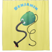 Niedlicher Staubsauger Cartoon Spaß Duschvorhang (Vorderseite)