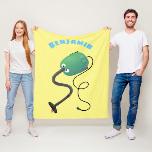 Niedlicher Staubsauger Cartoon Spaß Fleecedecke