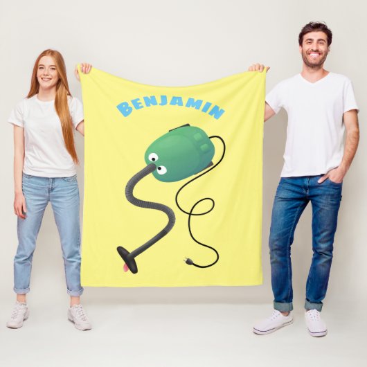 Niedlicher Staubsauger Cartoon Spaß Fleecedecke (Beispiel)