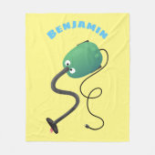 Niedlicher Staubsauger Cartoon Spaß Fleecedecke (Vorderseite)