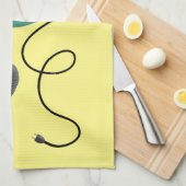 Niedlicher Staubsauger Cartoon Spaß Geschirrtuch (Viertel Falte)