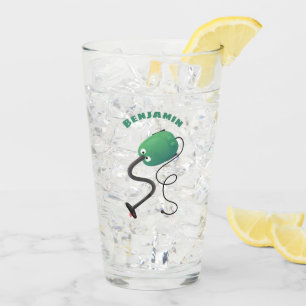 Niedlicher Staubsauger Cartoon Spaß Glas