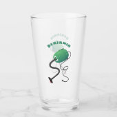 Niedlicher Staubsauger Cartoon Spaß Glas (Vorderseite)