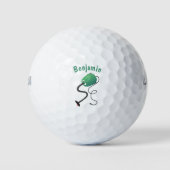 Niedlicher Staubsauger Cartoon Spaß Golfball (Vorderseite)