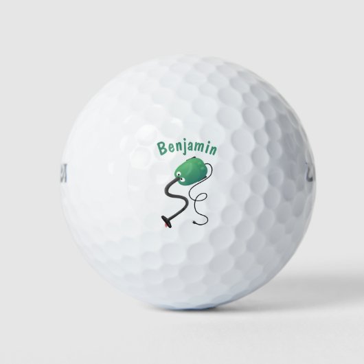 Niedlicher Staubsauger Cartoon Spaß Golfball (Vorderseite)