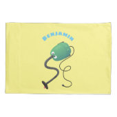 Niedlicher Staubsauger Cartoon Spaß Kissenbezug (Rückseite)