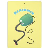 Niedlicher Staubsauger Cartoon Spaß Klemmbrett (Rückseite)