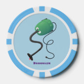 Niedlicher Staubsauger Cartoon Spaß Pokerchips (Vorderseite)