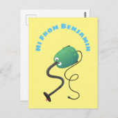 Niedlicher Staubsauger Cartoon Spaß Postkarte (Vorne/Hinten)