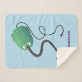 Niedlicher Staubsauger Cartoon Spaß Sherpadecke (Vorderseite (Horizontal))