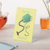 Niedlicher Staubsauger Cartoon Spaß Sockelschild (In SItu)