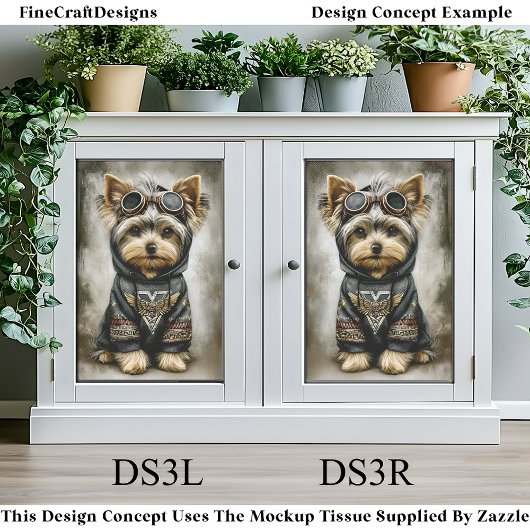 Niedlicher Steamhund in Hoodie DS3R Decoupage Seidenpapier