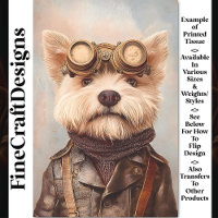 Niedlicher Steampunk Aviator Terrier OM1 Decoupage