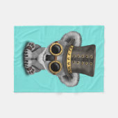 Niedlicher Steampunk Baby-Koala-Bär Fleecedecke (Vorderseite (Horizontal))