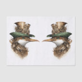 Niedlicher Steampunk Bird Gears Cogs Decoupage RL1 Seidenpapier (Vorderseite)