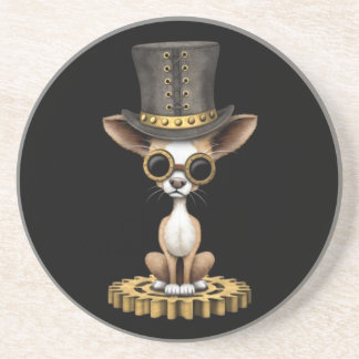 Niedlicher Steampunk Chihuahua-Welpen-Hund, Untersetzer