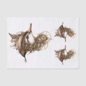 Niedlicher Steampunk-Duckgears-Cogs-Decoupage R 13 Seidenpapier (Vorderseite)