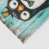 Niedlicher Steampunk-Penguin in Hut BR9-Decoupage Seidenpapier (Ausschnitt)