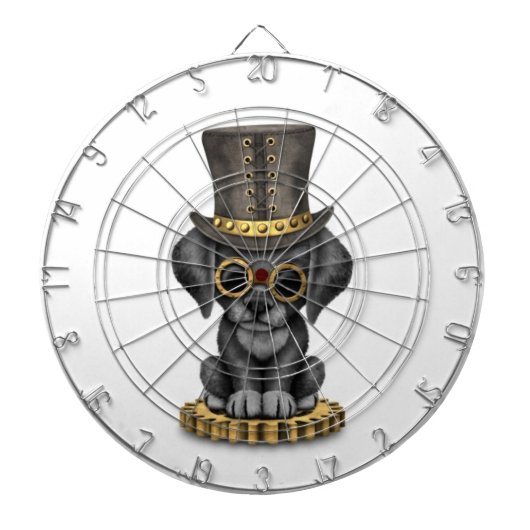 Niedlicher Steampunk schwarzer Dartscheibe (vorne)